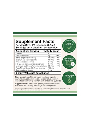 Double Wood Trace Mineral Supplement 236ml 95 Servis. Abd Me...