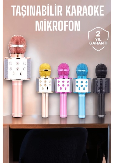 Taşınabilir Bluetooth Karaoke Mikrofon: Hafıza Kart Girişli, Etkileyici Performans