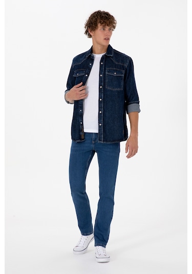 U.s. Polo Assn. Erkek Mavi Pantolon Jean 50316540-dn0022 Mıd Blue