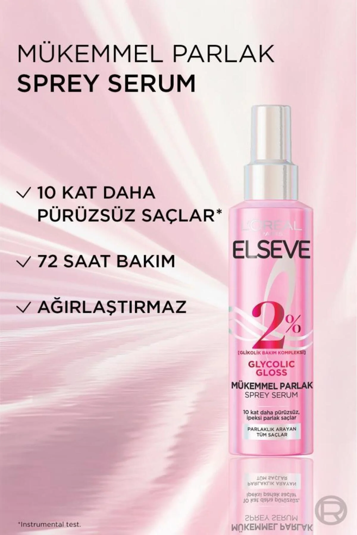 Elseve Glycolic Gloss Mükemmel Parlaklık Veren Saç Bakım Sprey Serumu 150ml