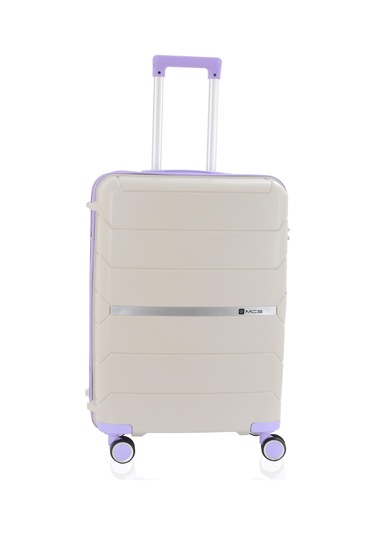 Mçs Polipropilen Valiz V366 65 Cm S20sy100004165 10729 Kemik/lila Kemik - Lila