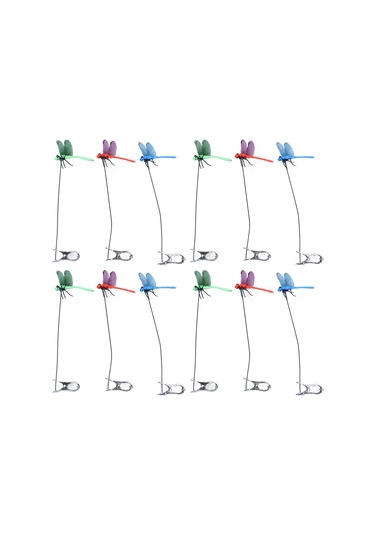 Suofeng 12 Adet Pvc Yapım 3d Yalan Ejderha Çubuğu Klampları - At Sineklerini Kovmak İçin Bahçe Ve Balkon Dekorasyonu