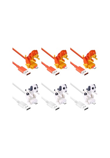 Komik Çabalayan Köpek Hızlı Şarj Kablosu Şarj Hattı Sevimli Hızlı Şarj Güç Kablosu İphone Uyumlu Usb Tip-c Cep Telefonları Şarj Cihazı