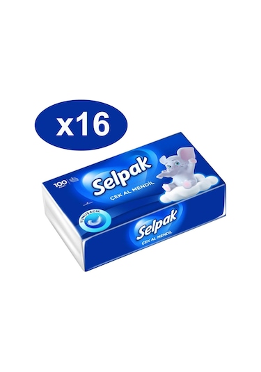 Selpak Çek Al Mendil 100 Adet X 16 Lı Set