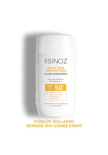 Sinoz Günlük Kullanım için Yüz Güneş Kremi SPF50+ 50 ML