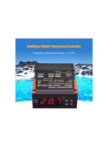 Mufunye Wk7016c1 Akıllı Sıcaklık Kontrol Cihazı - 5a 220v, Otomatik Isıtma/soğutma, Doğrulama, Gecikme Koruması, Veri Kilidi, Abs Malzeme