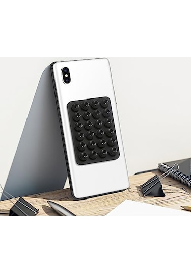 Cbtx Telefonlar İçin 10 Adet Silikon Vantuz Yapışkanlı Montaj Kaymaz Vantuz Pedleri Ayna Duş Telefon Tutucu - Turuncu