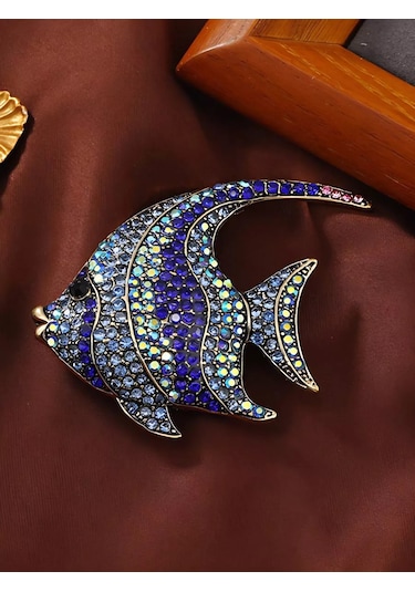 Bijoubijou Bijuteri Broş Balık 245687103 Mavi