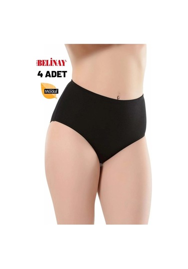 Belinay 4 Adet 069 Kadın Yüksek Bel Modal Külot 001