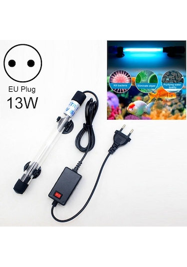220v 13w Uv Ultraviyole Yosun Dezenfeksiyon Balık Tankı Lambası, Ab Tak