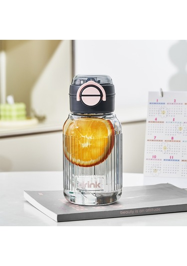 Velvettides Fuxing Öğrenci Pipet Kupası Çocuk Spor Su Bardak Plastik Bardak Taşınabilir Çift İçme Kupası Erkekler Ve Kadınlar Basit Uzay Kupası 930ml Siyah