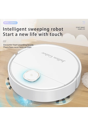 3'ü 1 Arada Akıllı Süpürme Robotu Ev Mini Süpürgesi Süpürme Ve Vakumlama Black Siyah