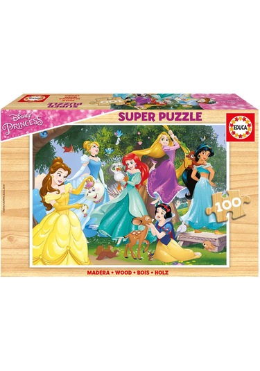 Educa 100 Parça Disney Princess Wooden Ahşap Çocuk Puzzle