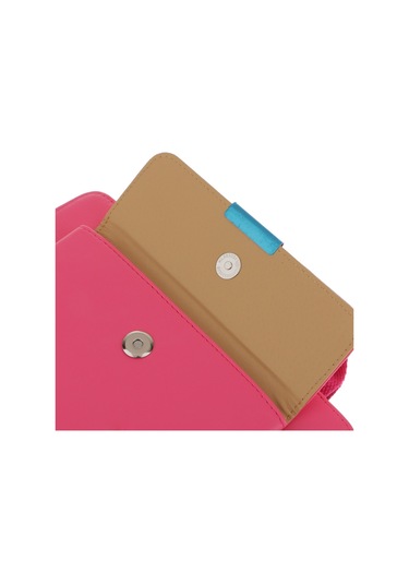 Suntek Çanta Pu Deri Manyetik Akıllı Stand Kılıf Kapak Pembe