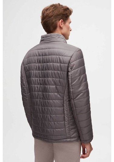 Ds Damat Slim Fit Gri Rüzgar Geçirmez Elyaf Dolgulu Mont 3HF07ORT04262 Gri