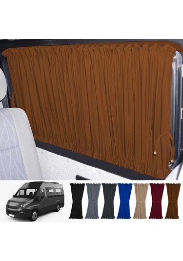 Pandami Iveco Daily 6/7 Nesil Uzun Şase 2014-2023 Uyumlu Taba Raylı Oto Perde Takımı