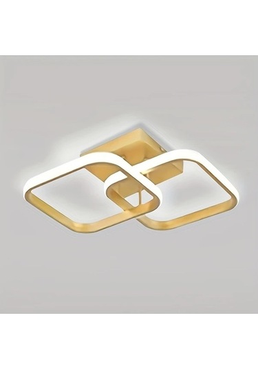 Fastbuy Y Yonca Tasarımlı Led Tavan Işığı - 3 Renkli Parlaklık Ayarı - Mutfak, Yatak Odası Ve Oturma Odası İçin Gümüş Gümüş