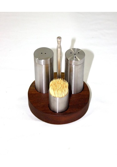 Tuzluk Seti Yuvarlak 304 Kalite Paslanmaz Çelik Çelik