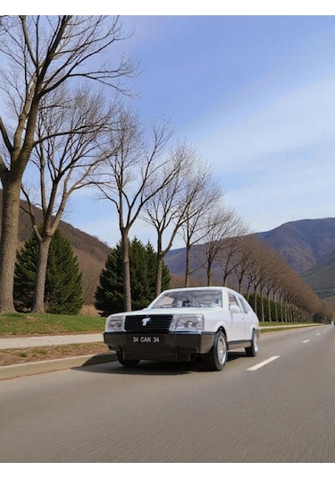 Nostaljik Metal Çek Bırak Beyaz Tofaş Şahin Araba Kapılar Açılır Diğer