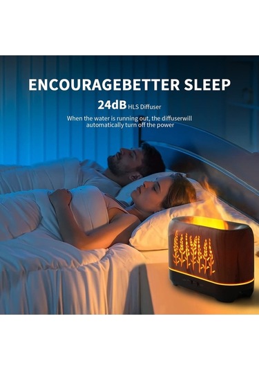 Diğer Ve Ultra Sis Sessiz Otomatik Modu Kapanma Efektli Difüzörü, Aromaterapi Alev 200ml 2 Qn