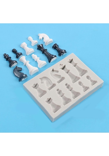 Satranç Taşı Silikon Kalıp 3d Uluslararası Satranç Reçine Kalıbı Diğer