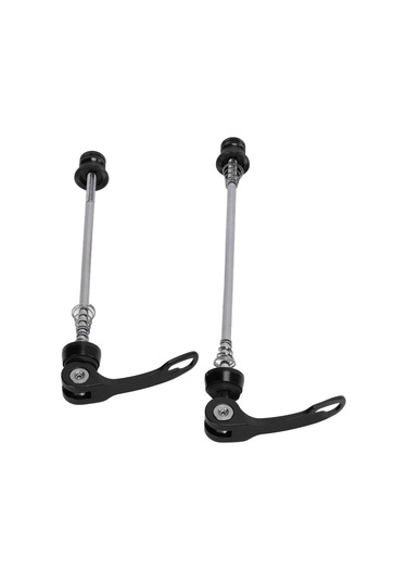 Xindoker Alüminyum Ve Çelik Bisiklet Hızlı Serbest Bırakma Çubuğu, Dayanıklı, Korozyona Dayanıklı, Kolay Kurulum, Ön 100mm Arka 135mm Siyah Siyah