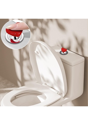 Büro Ev Klozeti İçin Kalp Tasarımlı Sifon Tuşu Diğer