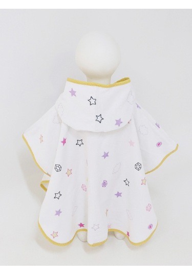 Airycot Unicorn Desenli Çocuk Panço Havlu Beyaz