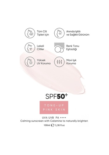 Gaia London Ton-Up Pink Nemlendirici Etkili Yüksek Korumalı Güneş Kremi SPF50+ 100 ML