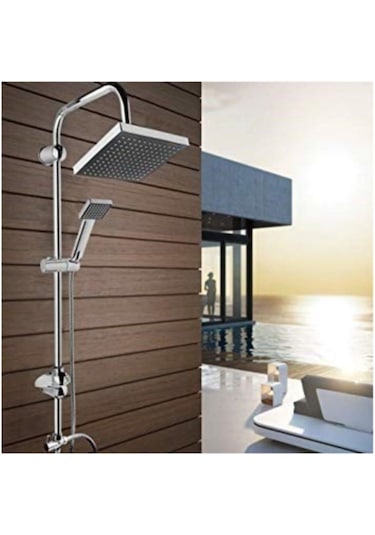 Hitfoni Black Yağmurlama Robot Tepe Duş Sistemi Çok Fonksiyonlu Duş Seti Krom