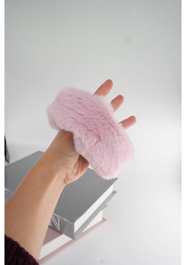 Bayan Peluş Lastik Toka-5102 Pembe