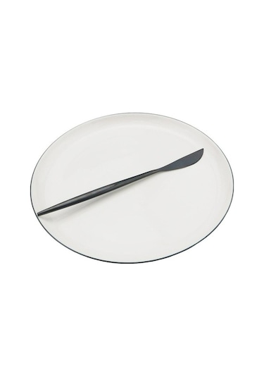 Agoodshop Siyah & Altın 6 Adet Siyah Altın Tatlı Bıçak Seti, Paslanmaz Çelik, Gümüş Siyah - Altın Siyah - Altın