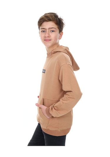 Toontoy Erkek Çocuk Depar Tura Baskılı Sweatshirt Kahverengi