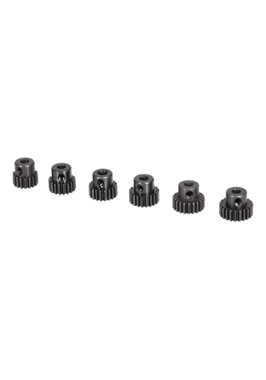 Youmex 1/10 Rc Araba İçin Metal M0.53 Dişli Seti - 17t,18t,19t,20t,21t,22t Motor Pinion Dişlileri 3.175mm Mil Çapı Siyah