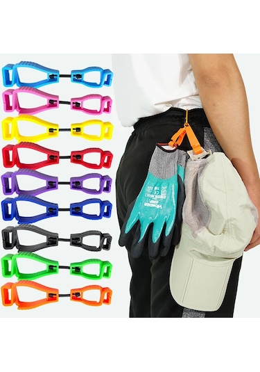 Mavi Çalışma Emniyet Klipsi Eldiven Döngü Anti-kayıp Kapmak Eldiven Klipsi Askı Kemer İnşaat Kelepçesi Eldiven Klipleri Emek İş Tutucu