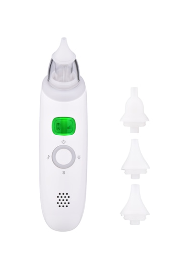 Geeksen Bebekler İçin 3 Seviyeli Sessiz Emme Gücüne Sahip Şarj Edilebilir Elektrikli Burun Aspiratörü 112 Karakter