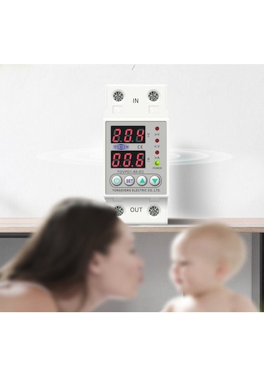 Tomzn Voltaj ve Akım Koruma Rölesi Yüksek Alçak Gerilim Akım Koruyucu Monofaz 80A