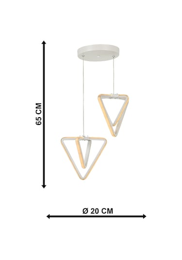 Begüsa Barış 3 Renk Ledli 2 Li Avize Beyaz