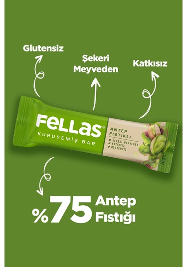 Antep Fıstıklı Kuruyemiş Bar 20g X 12 Adet
