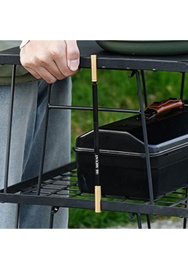 Dolıty Açık Hava Izgara Masa Sabitleme Çubuğu Kamp Masası Siyah Altın Çok Renkli