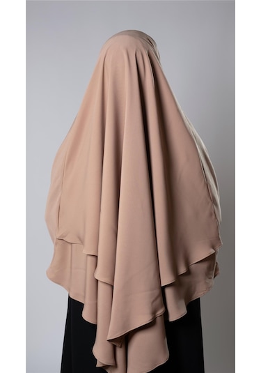 Taba Pratik Hazır Geçmeli Tesettür Eşarp Medine İpeği Bağcıklı Çift Katlı Sufle Hijab 2302 33
