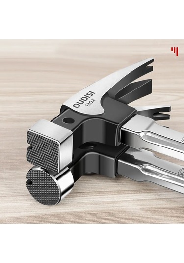 Reedark Çok Amaçlı Manyetik Çekiç - Paslanmaz Çelik Saplı Kare Başlı 10oz Çivi Çekme Ve Çakma Çekici