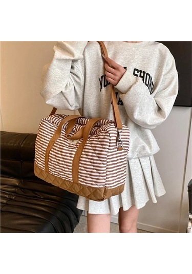 Jialan Anne Çantaları Annelik Hastane Çantası Büyük Kapitone Kahverengi