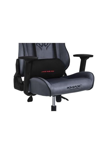 Rio Balerion Antrasit Gri Kadife Terletmez Kumaş Gaming Oyuncu Koltuğu -1 Gri