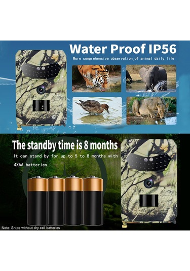 Pr100 20mp Hd 1080p Kızılötesi Avcılık Kamerası Çok Renkli