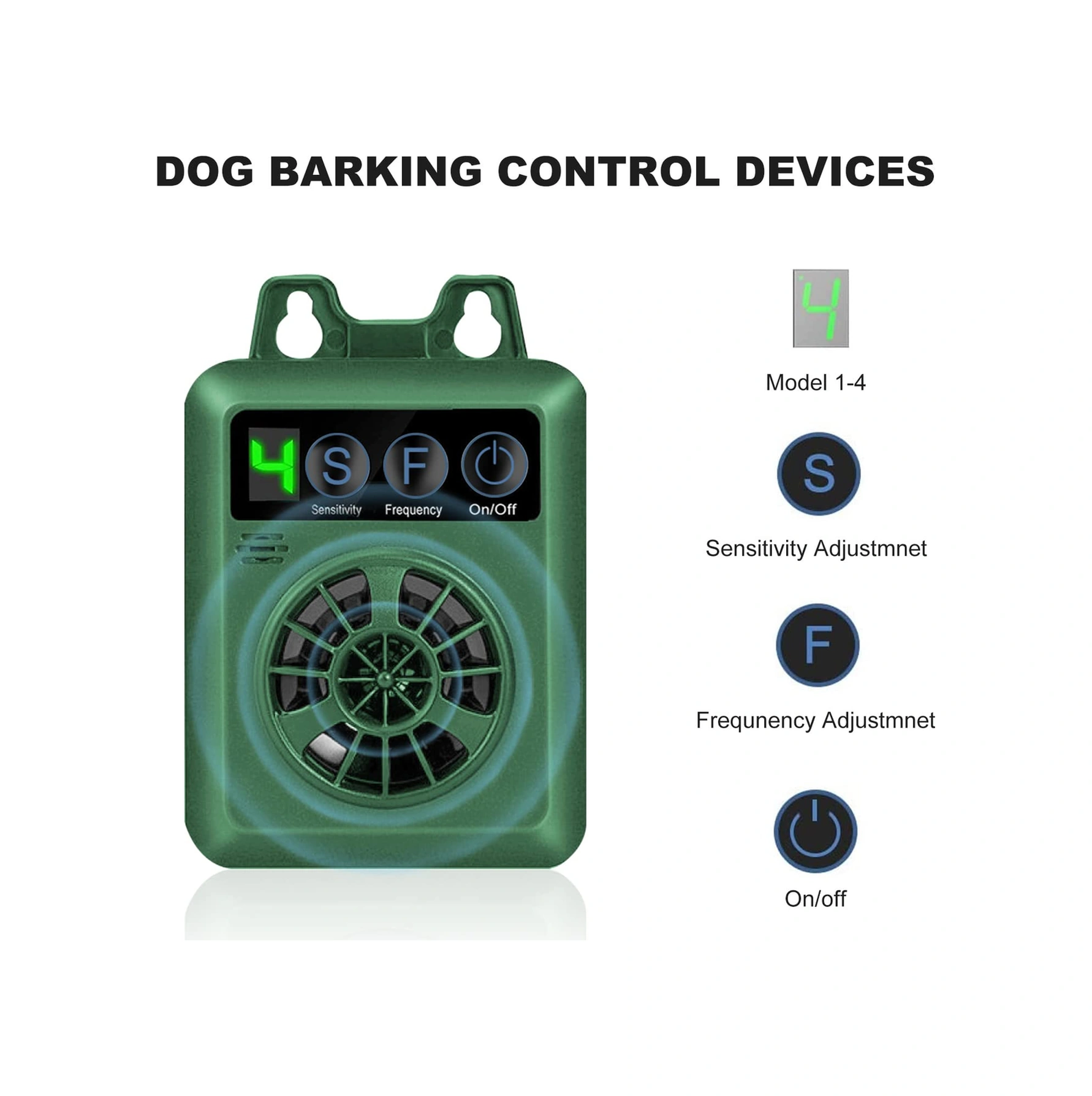 Geeroyoo Usb Şarjlı Ultrasonik Köpek Havlama Engelleme Cihazı, Dijital Ekranlı, 50 Ft Menzil, Ip4 Su Geçirmez, Köpek Eğitimi Ve Gürültü Kontrolü