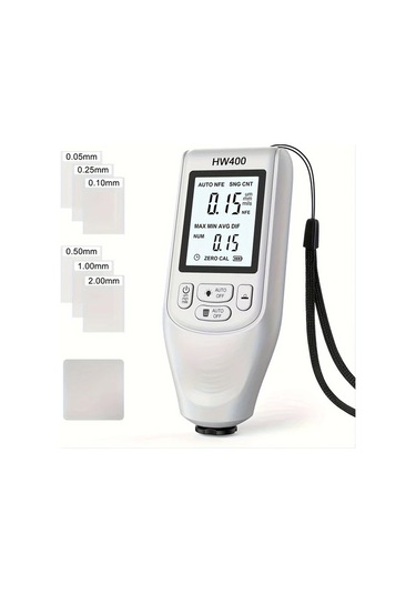 Honeybeeshop Anjkflur Hw400 Beyaz Dijital Araç Boya Kalınlık Ölçer Otomatik 0 2000um Hassas Ölçüm Aleti Oto Kaporta İnceleme