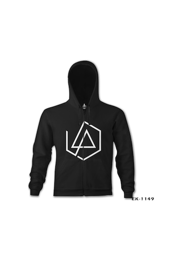 Linkin Park - Logo 4 Siyah Erkek Kapşonlu