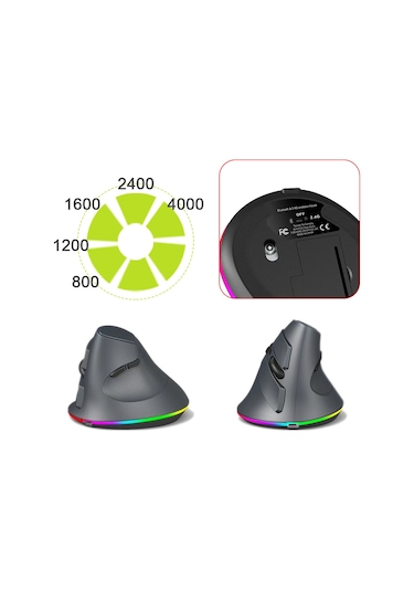 Springsun 2.4 G Kablosuz Bluetooth Dikey Oyuncu Mouse