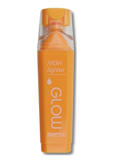 Gıpta Glow Kesik Uç Neon Turuncu Fosforlu Kalem 10 Adet Turuncu